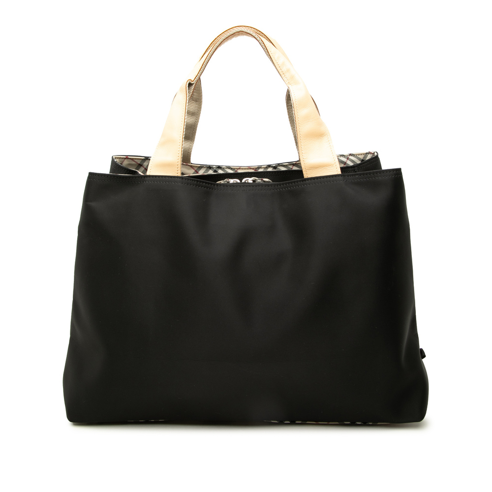 Pre-Loved Burberry Nova Check Trimmed Nylon Tote